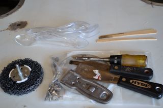Various tools of scraping destruction