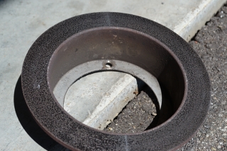 The old brake discs - very pitted