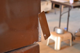 Broken rivet on rudder trim